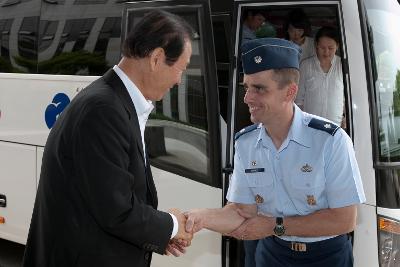 미공군 제8전투비행단 신임장교 방문