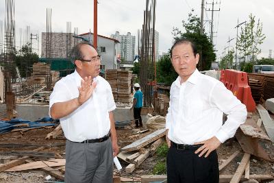 우수저류조 시장님 현장점검