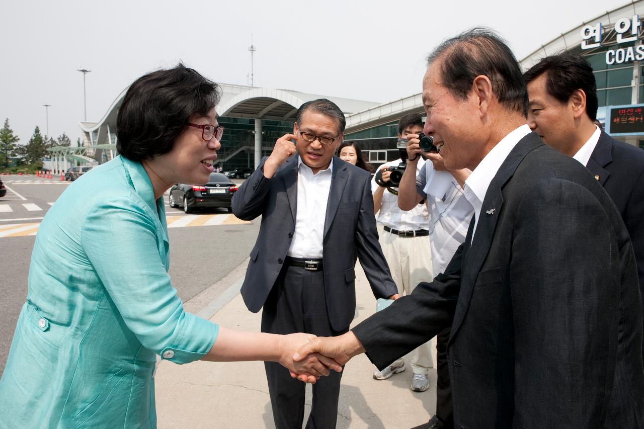 윤진숙 해양수산부장관 방문