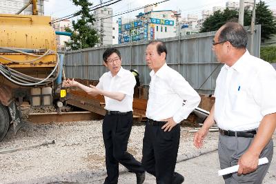 우수저류조 시장님 현장점검