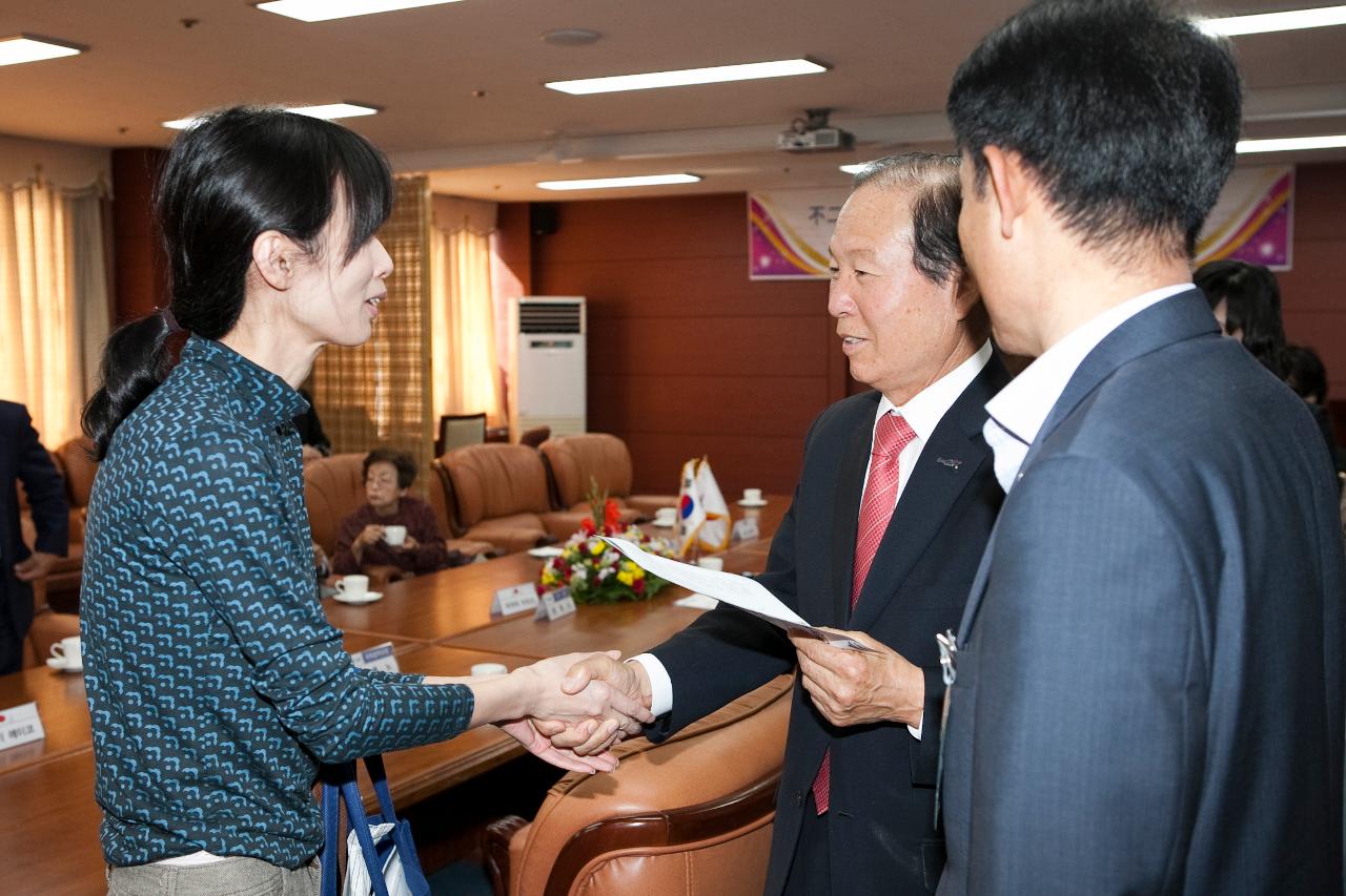 일본 불이소학교 동창회 및 월명회 방문