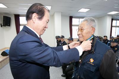 6.25참전유공자 호국영웅 기장 전수식