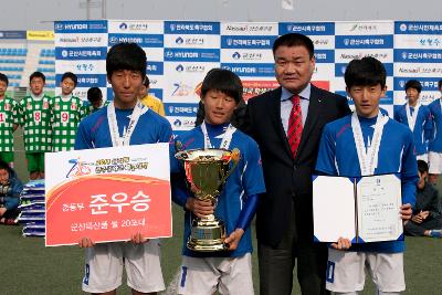 금석배 전국학생 축구대회 중등부 시상식