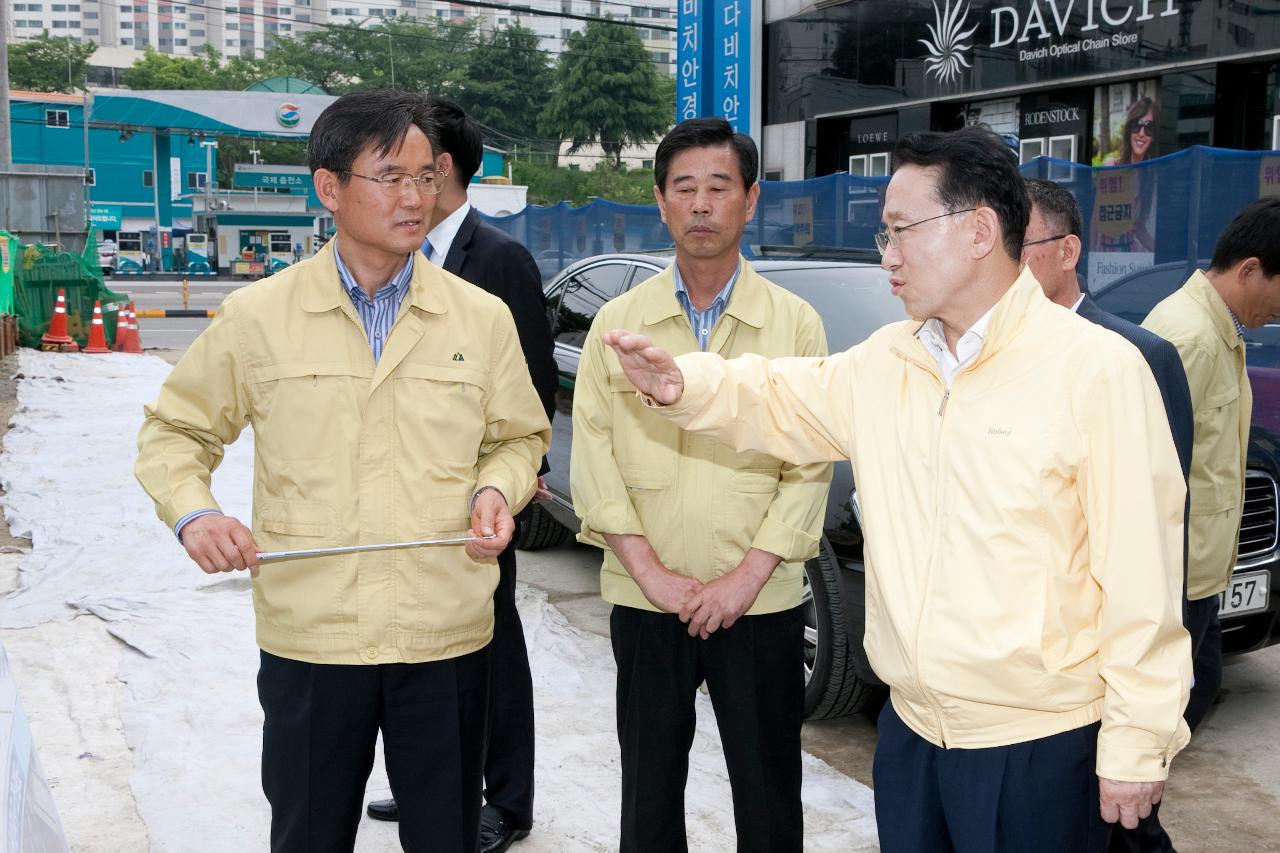 우수저류조 도지사 현장 방문