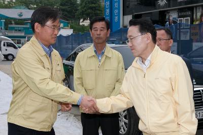 우수저류조 도지사 현장 방문