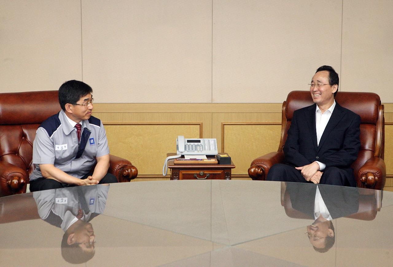 한국GM㈜ 군산공장, 송하진 도지사 간담회