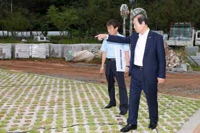 청암산 오토캠핑장 시장님 현장점검