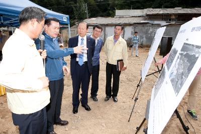 소방방재청장 재해위험지구 현장방문 및 역사박물관 견학