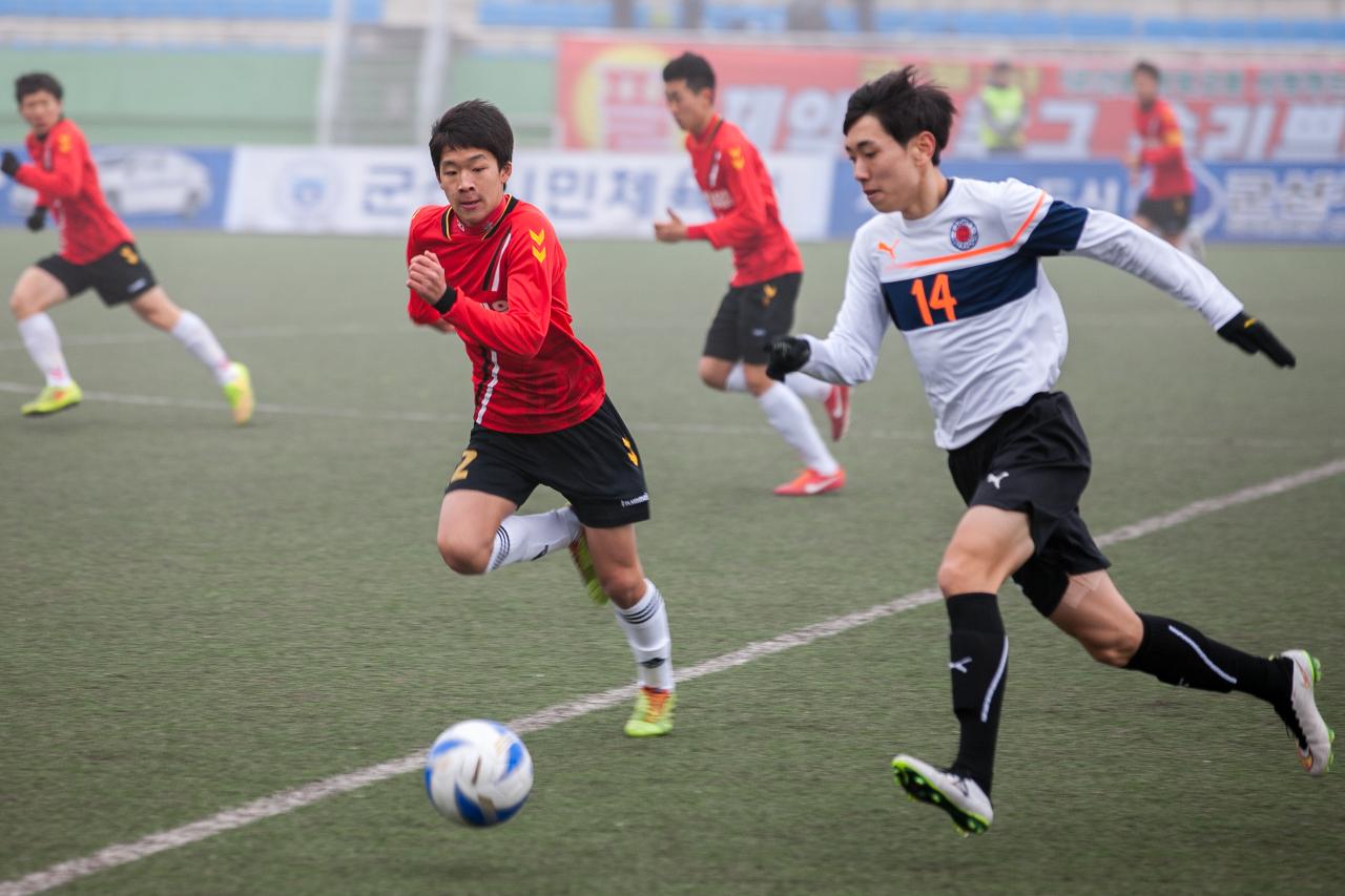 금석배축구대회 제일고 위문