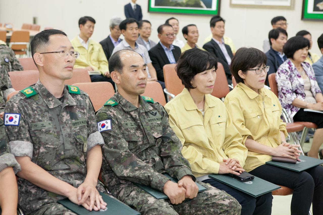 군산시 통합방위태세 감사강평