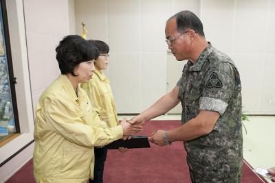 군산시 통합방위태세 감사강평