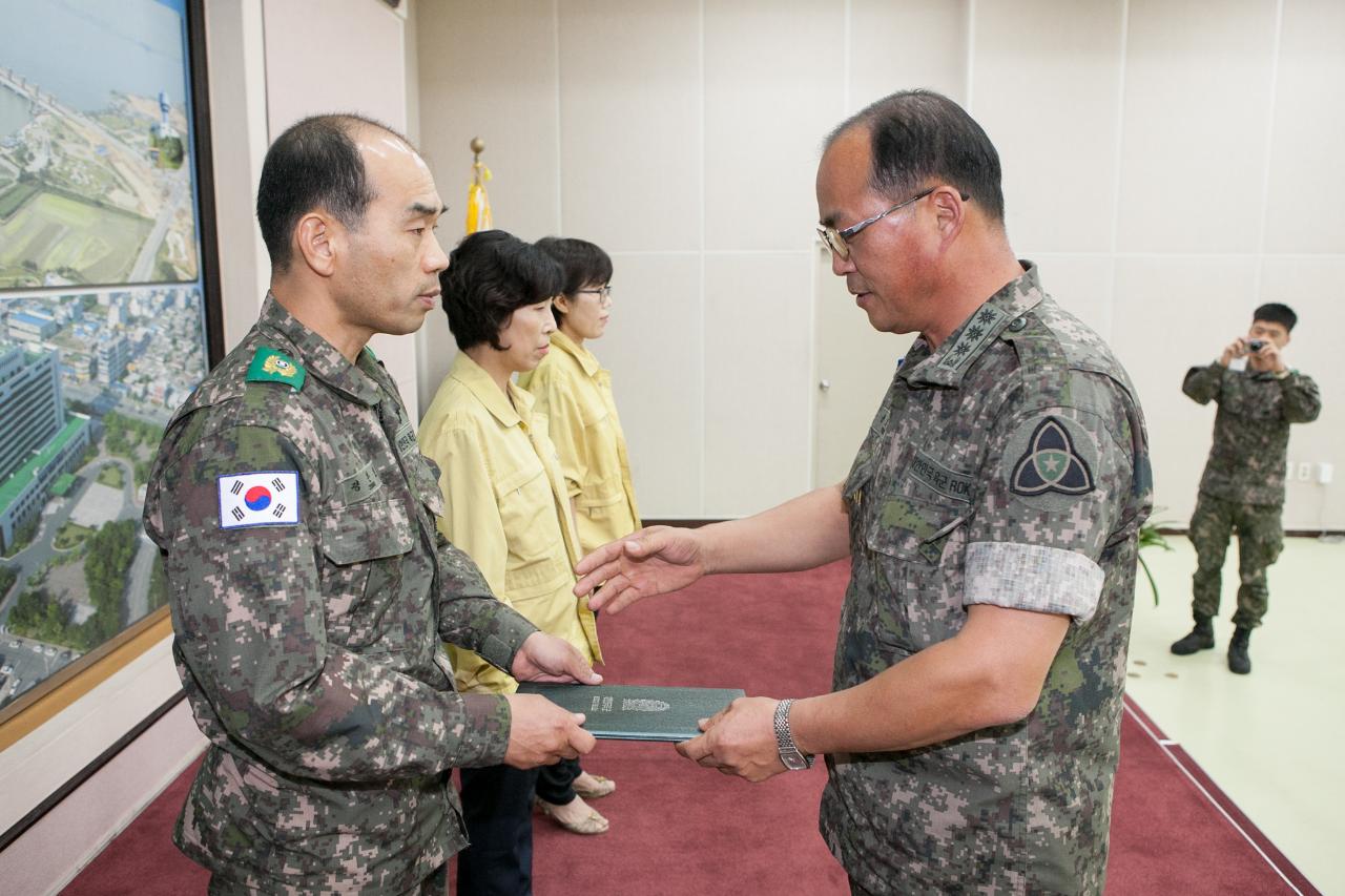 군산시 통합방위태세 감사강평