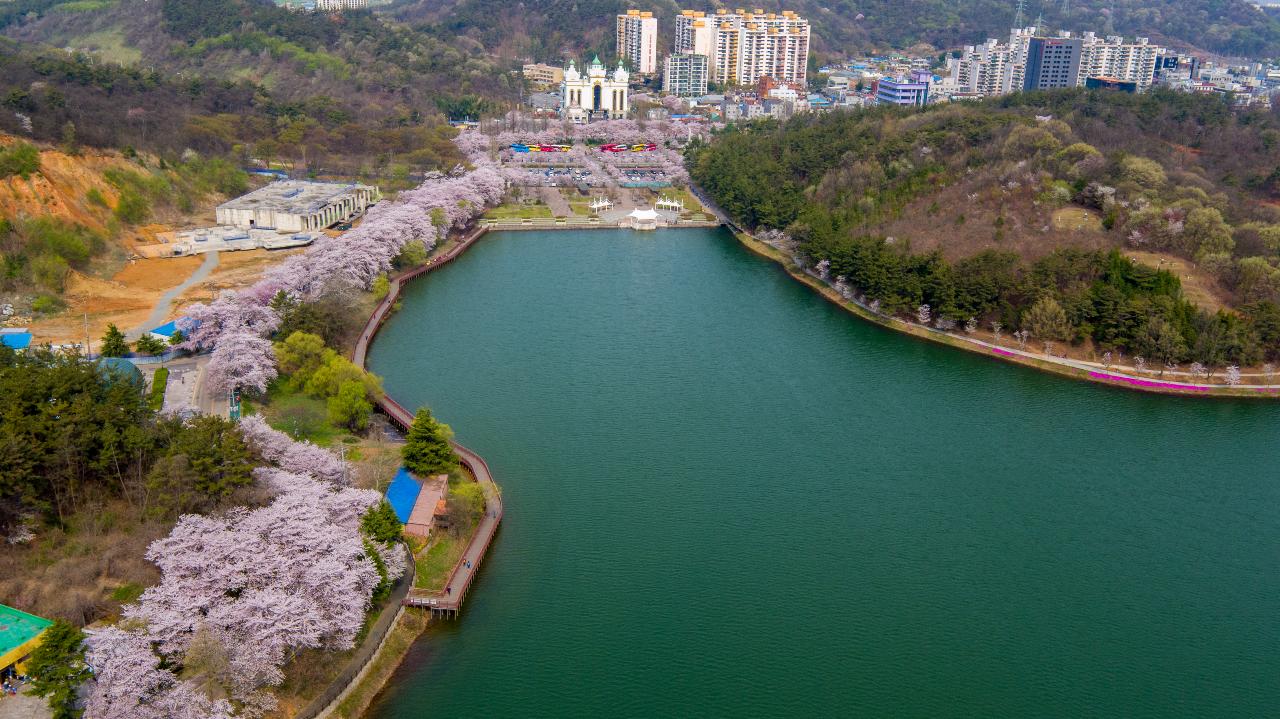 은파 드론 사진