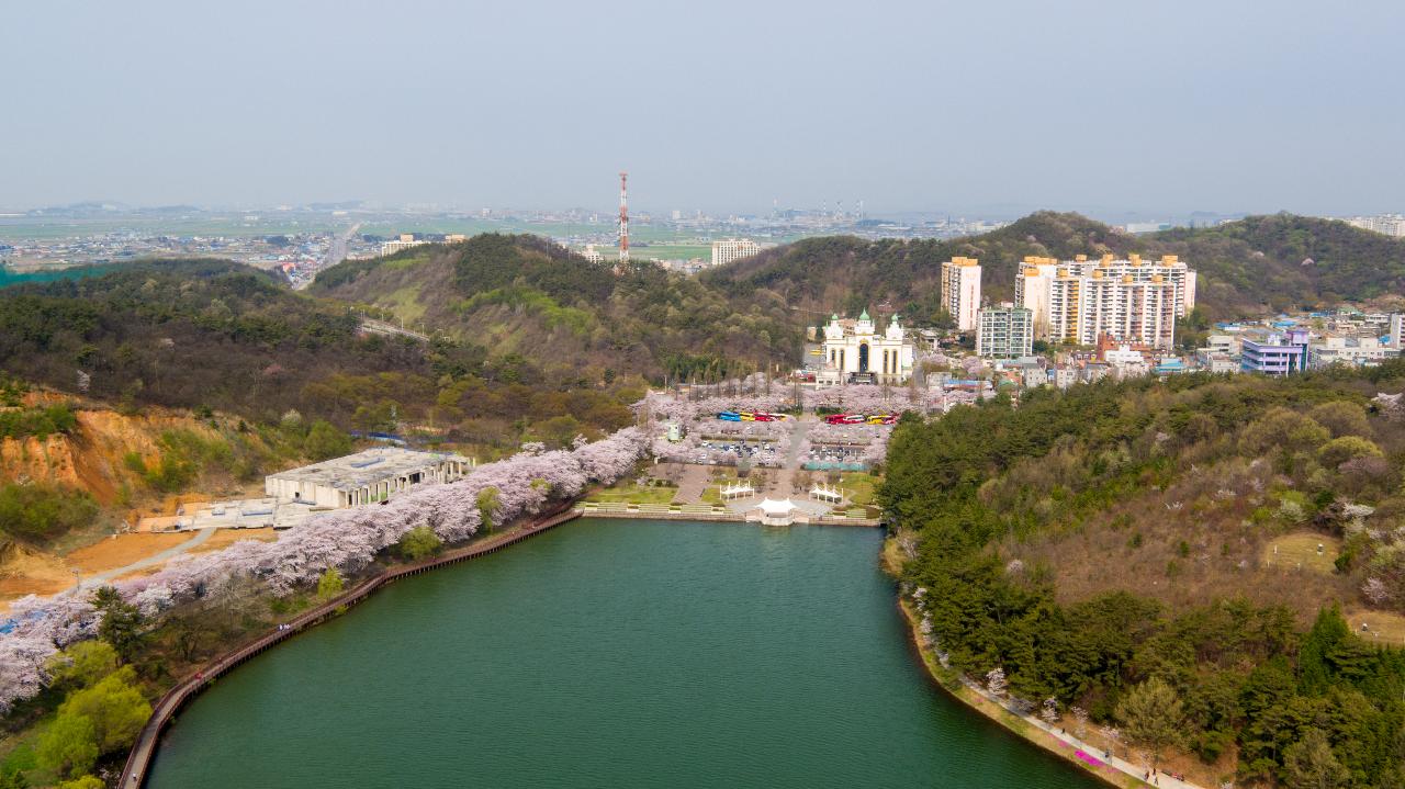 은파 드론 사진