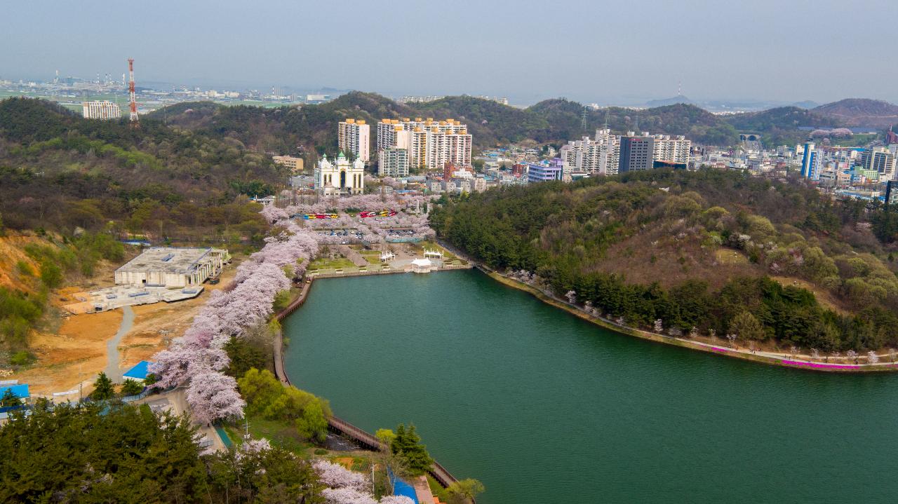 은파 드론 사진