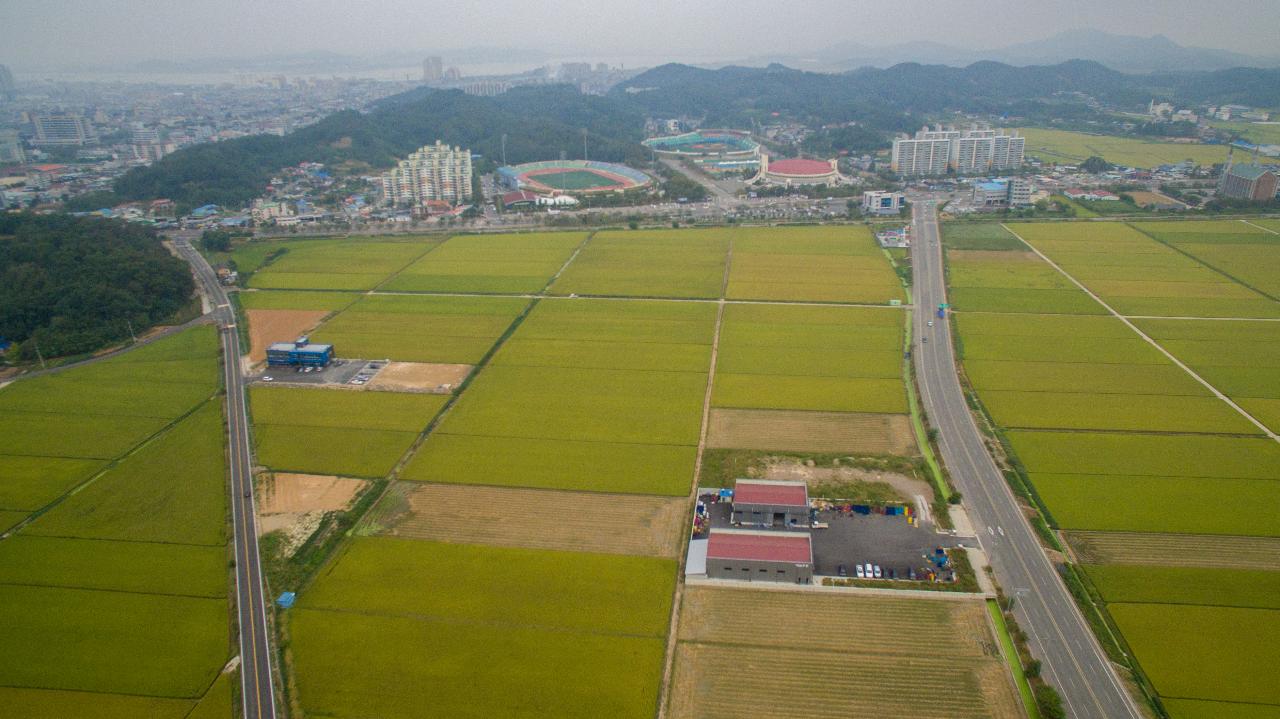 전북대학교병원 부지 드론 사진