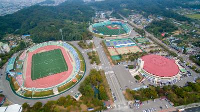 공설운동장 드론 사진