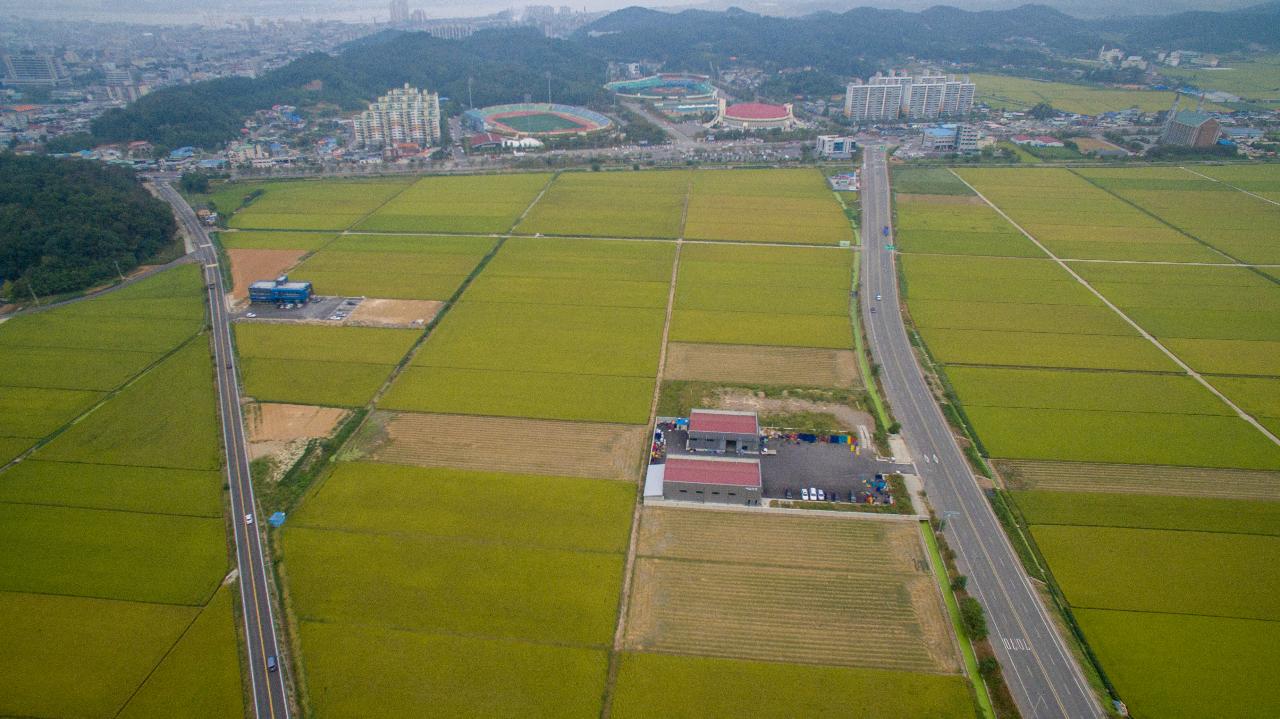 전북대학교병원 부지 드론 사진