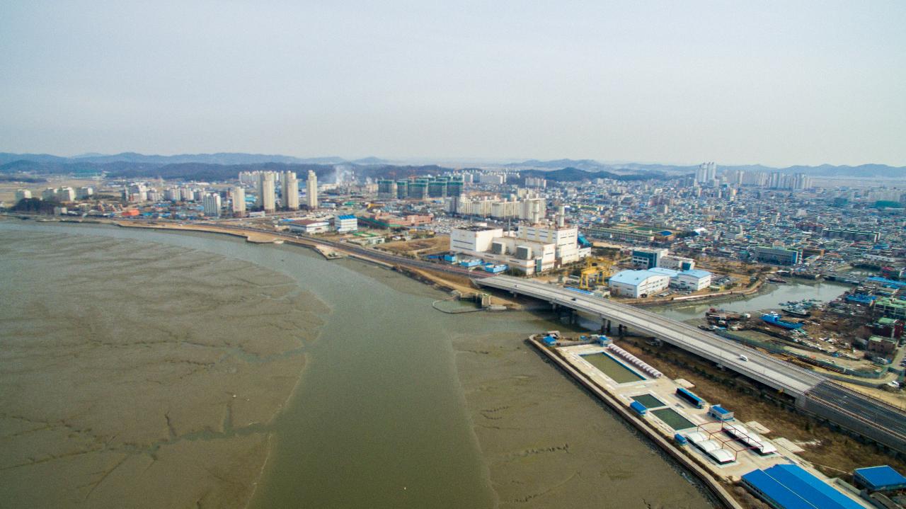 연안도로 드론 사진