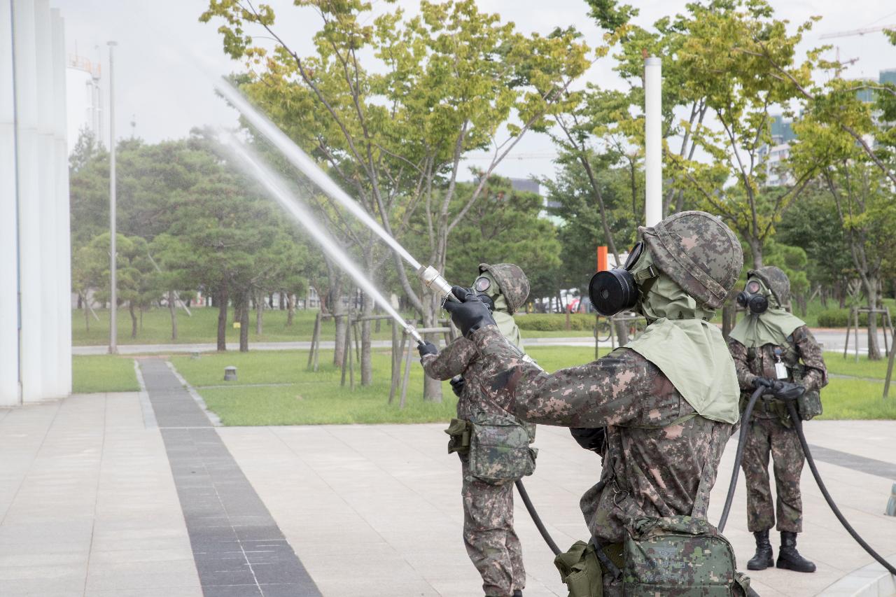 국가기반시설 테러 및 폭격 대응훈련(군산발전처)