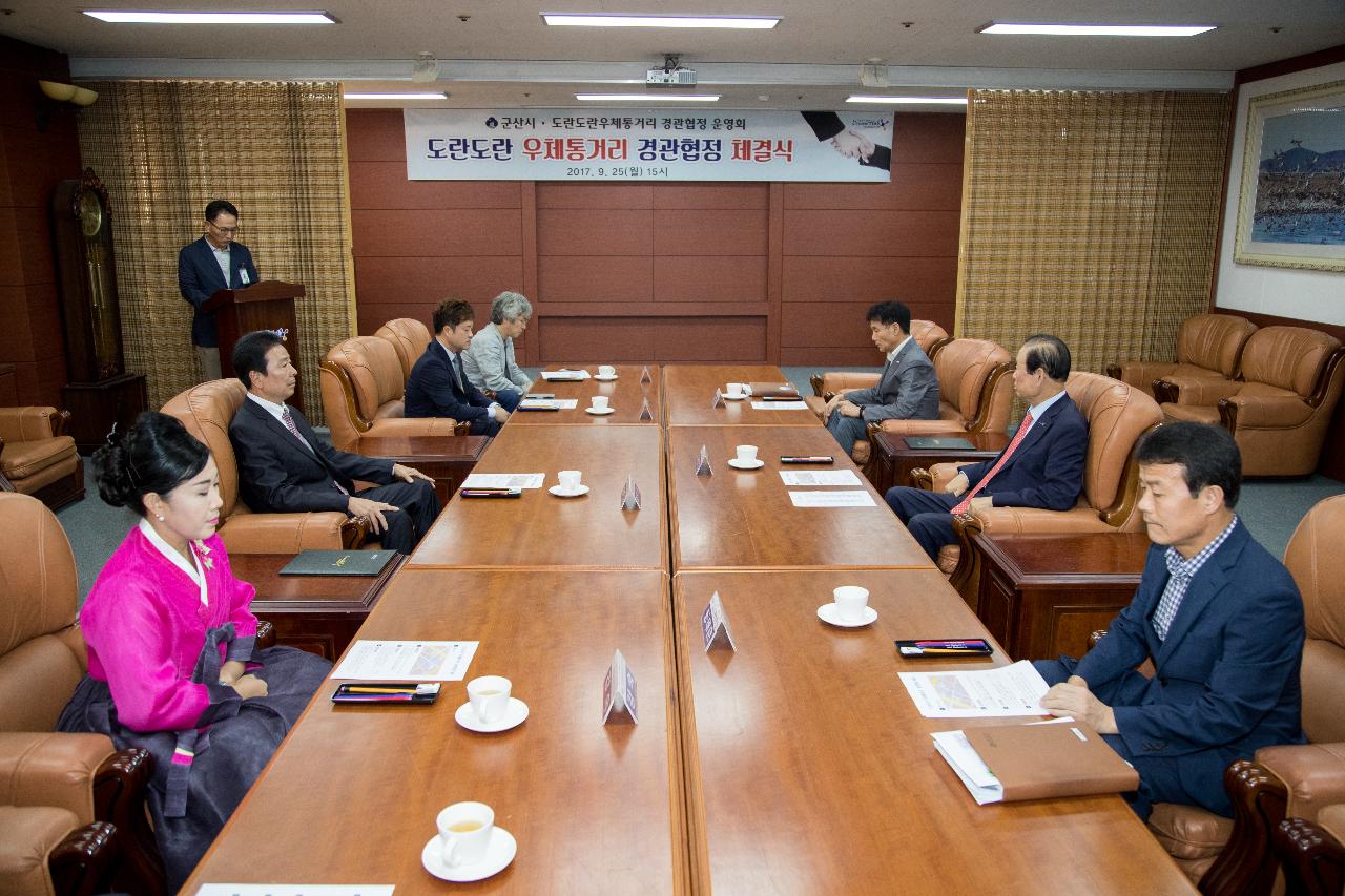 우체통거리 경관협정 체결식