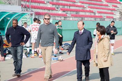 한미친선 축구경기 격려방문