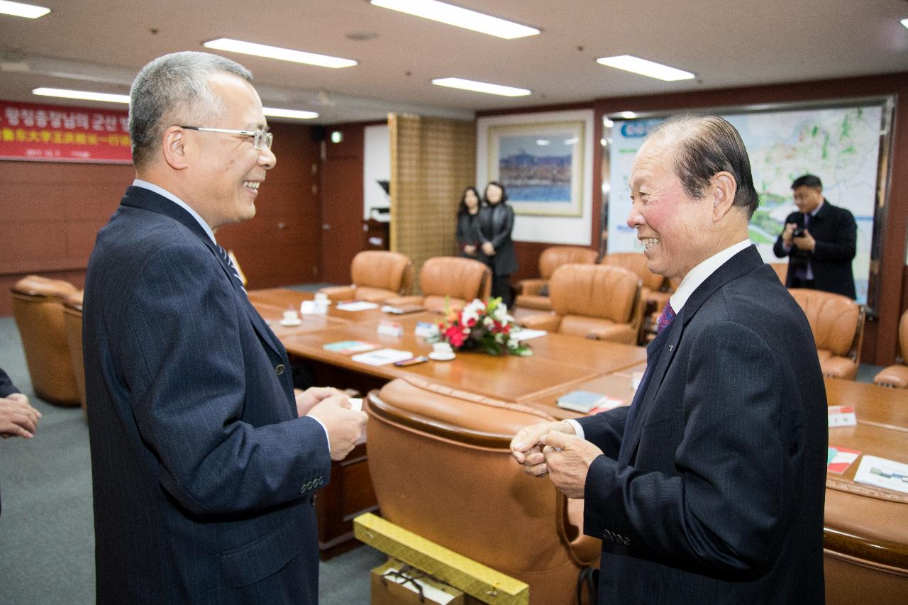 중국 연태 노동대학교 총장 간담