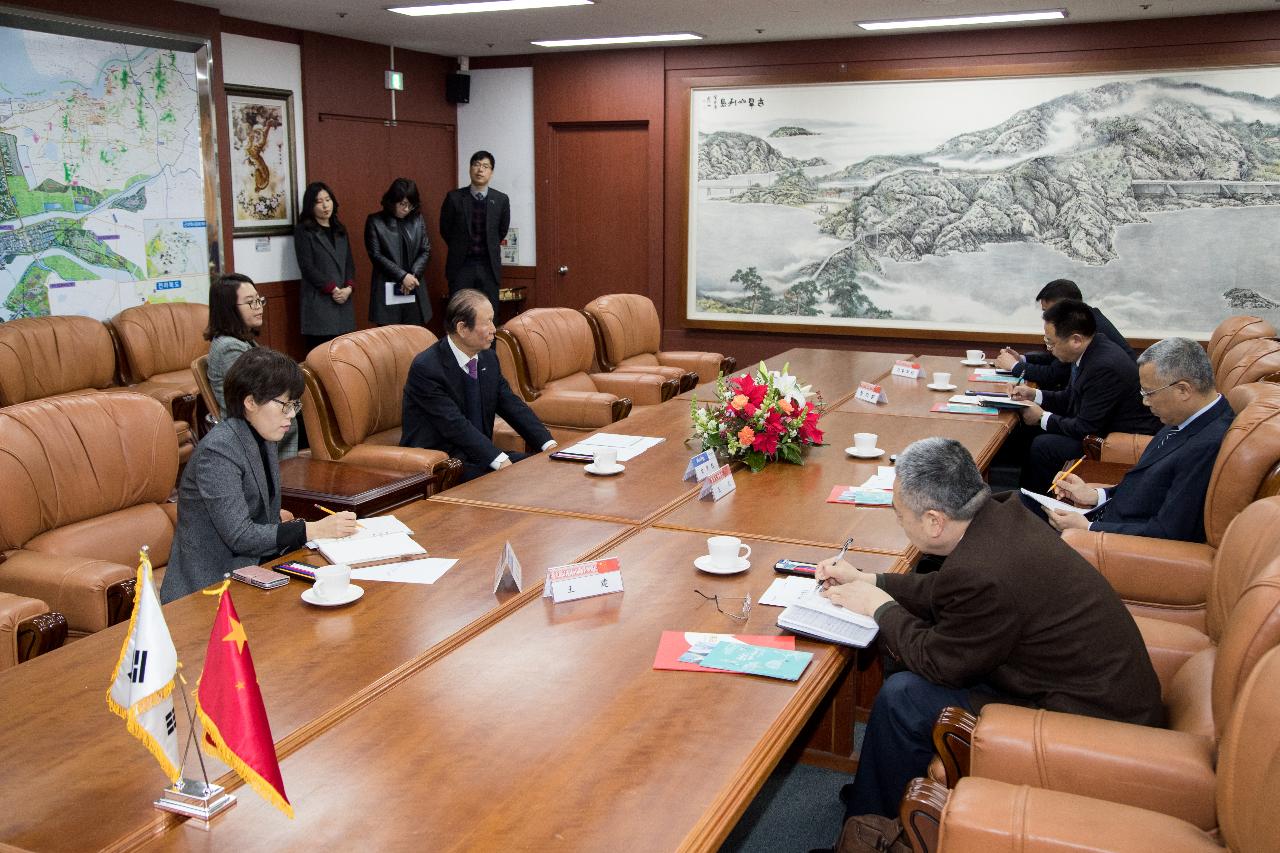 중국 연태 노동대학교 총장 간담