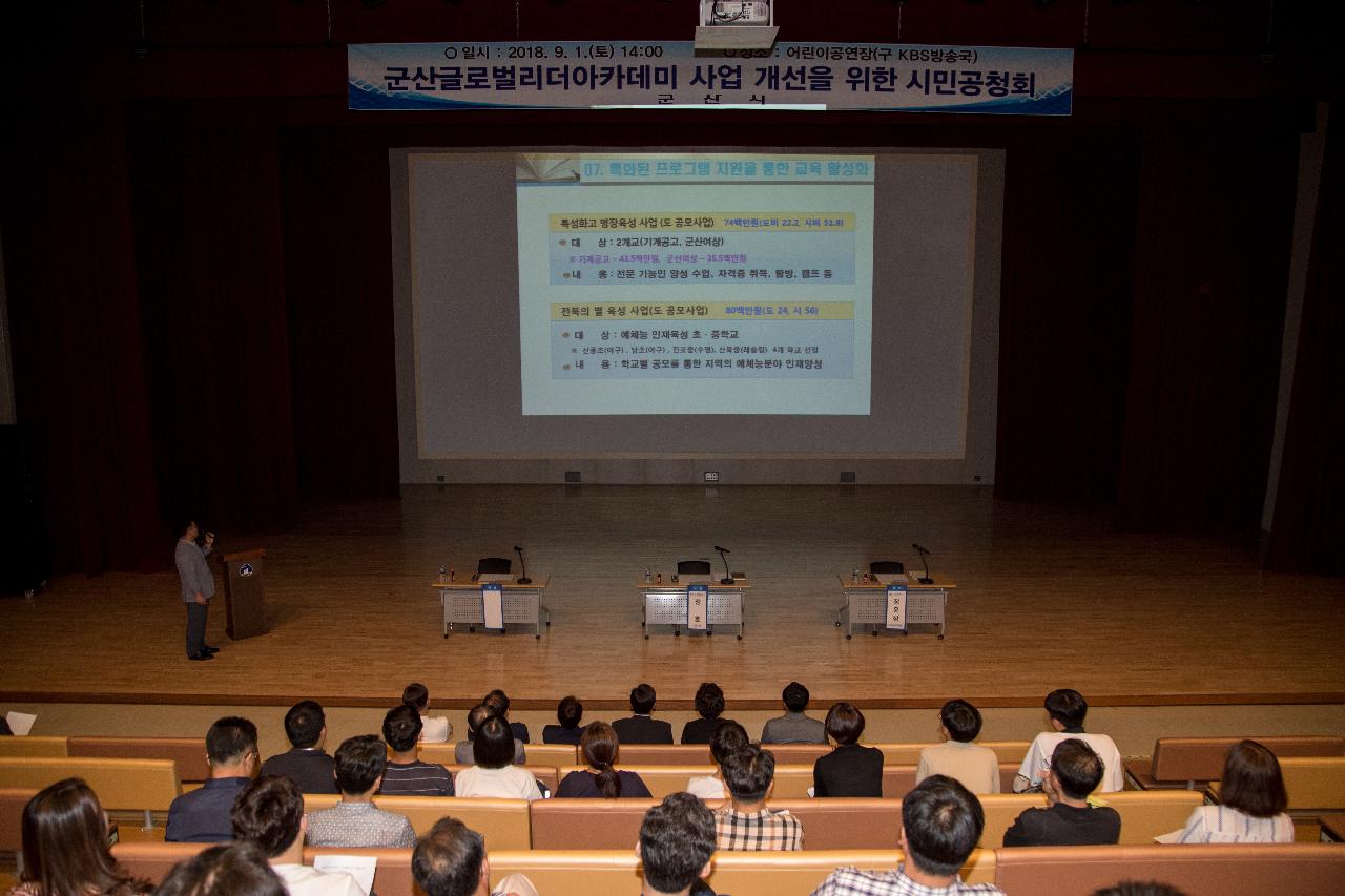 글로벌리더아카데미 사업개선을 위한 시민공청회