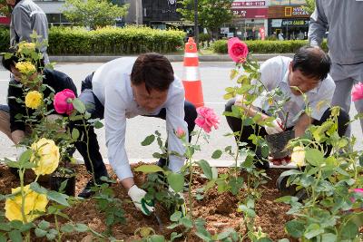 시민헌수 장미 식수행사