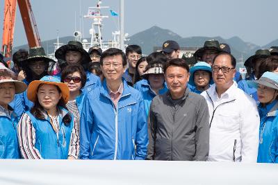 해양쓰레기 정화행사 해수부장관 현장 방문