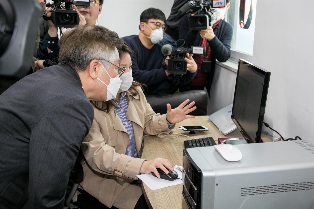 이재명 경기도지사 공공배달앱 개발전략 수립을 위한 군산방문