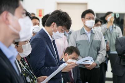 국민의 힘 대표 명신 군산공장 방문