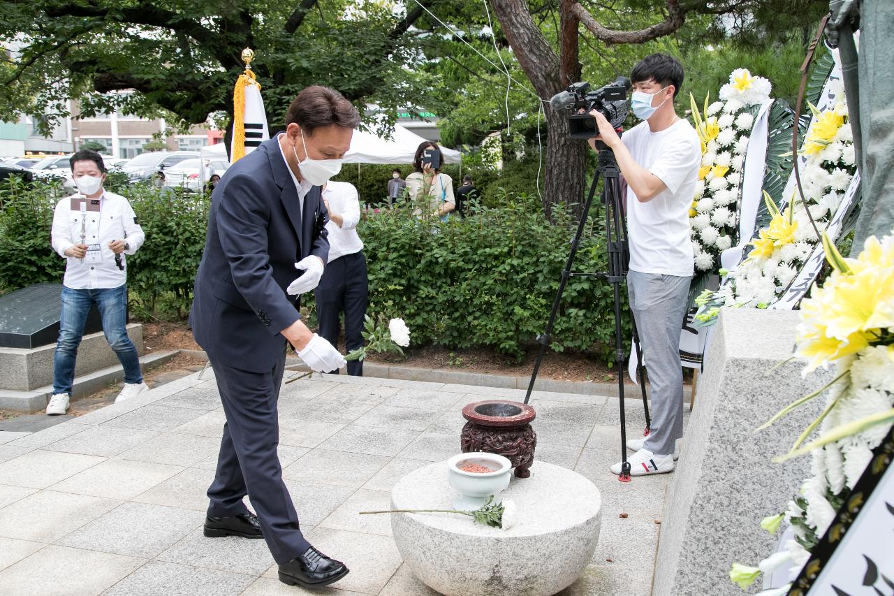 군산 중고등학교 6.25학도병 전사자 추모제