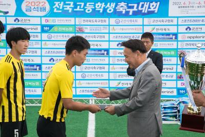 금석배 전국고등학교축구대회 시상식