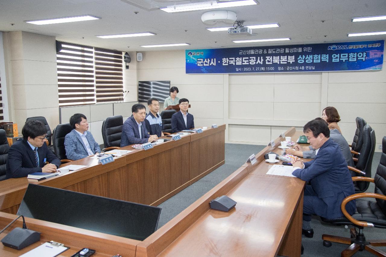 군산시-한국철도공사 전북본부 업무협약식