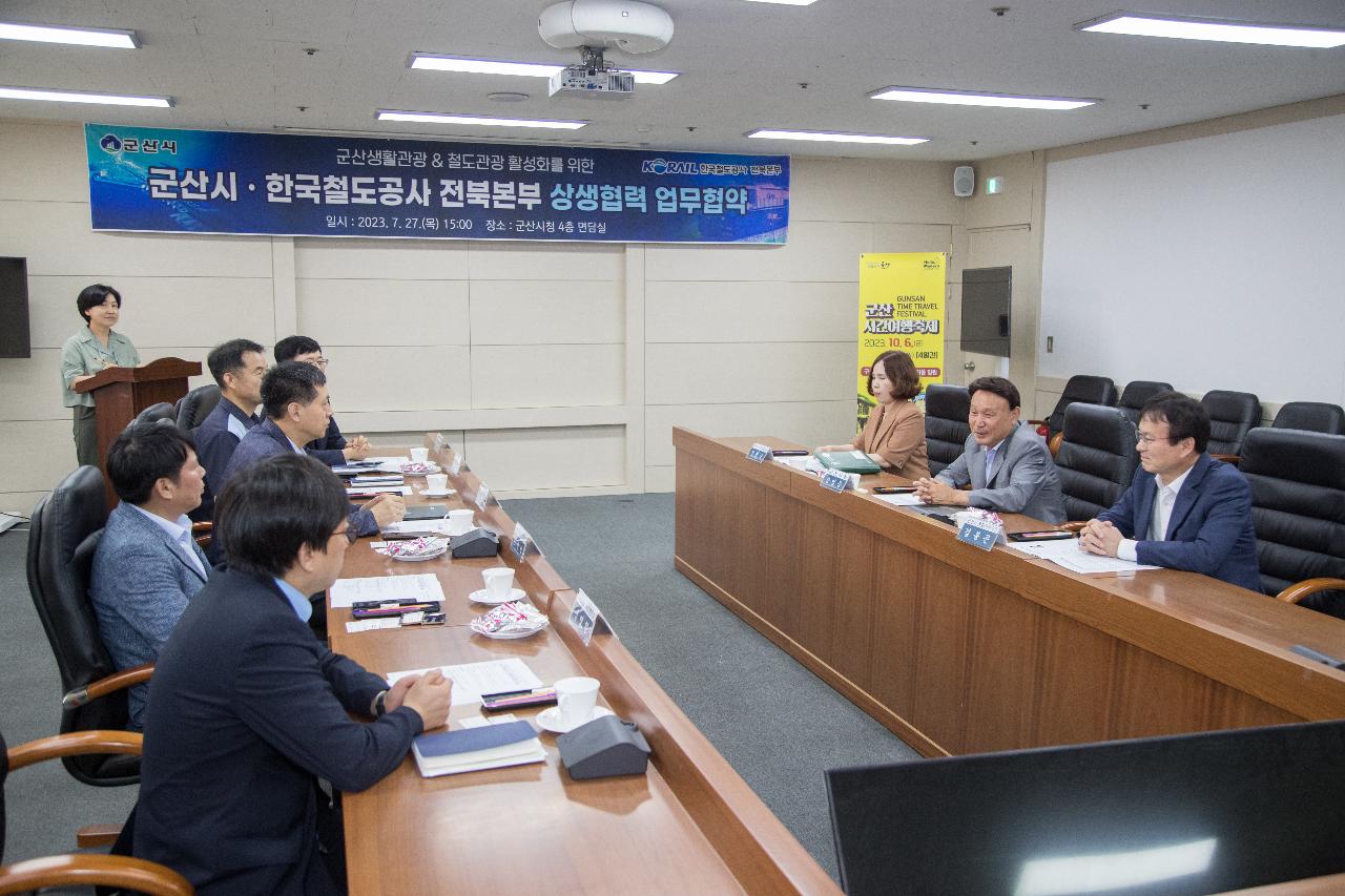 군산시-한국철도공사 전북본부 업무협약식