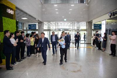 중국 우호도시 칭위안시 시장단 간담