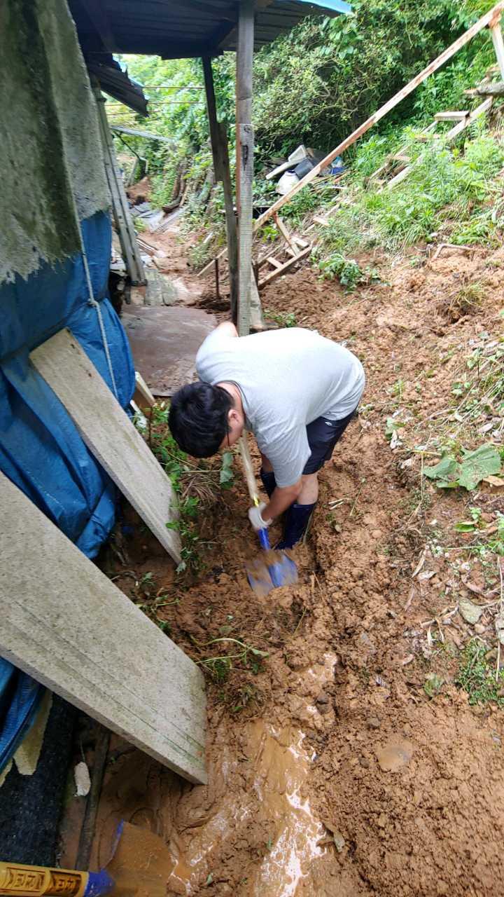 읍면동 수해복구작업