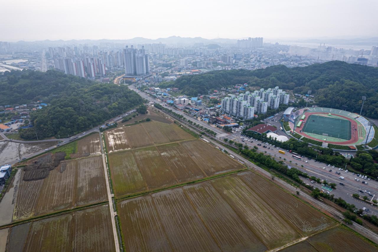 전북대병원예정지 드론사진