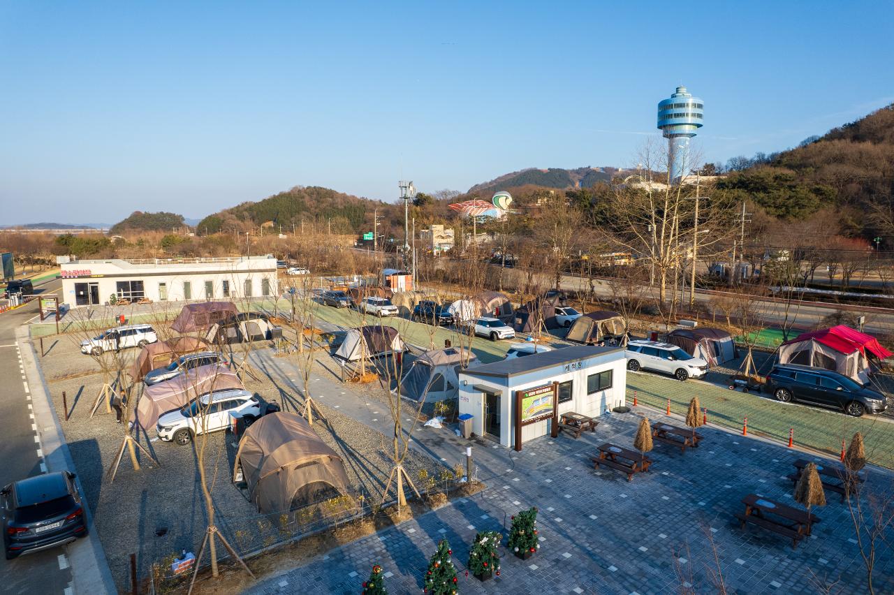 금강호캠핑장 드론사진