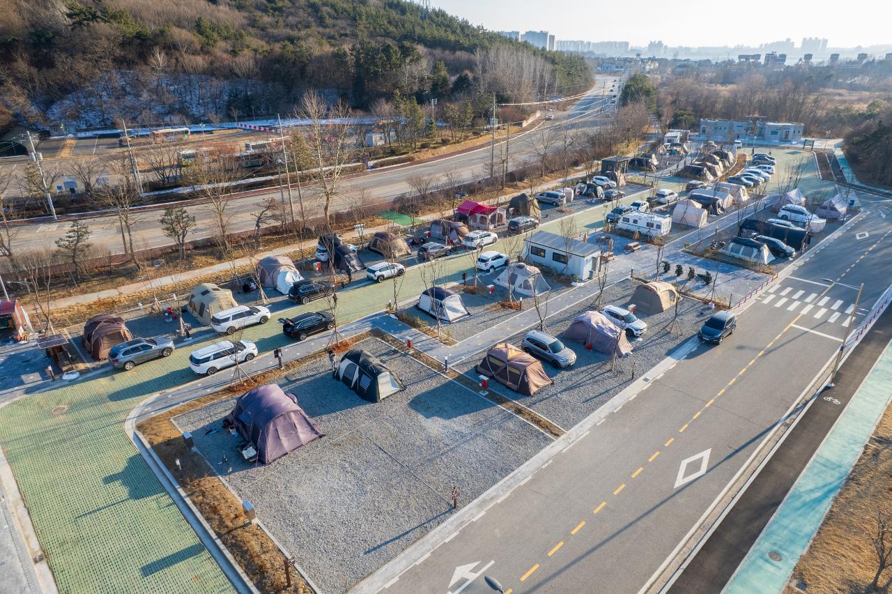 금강호캠핑장 드론사진