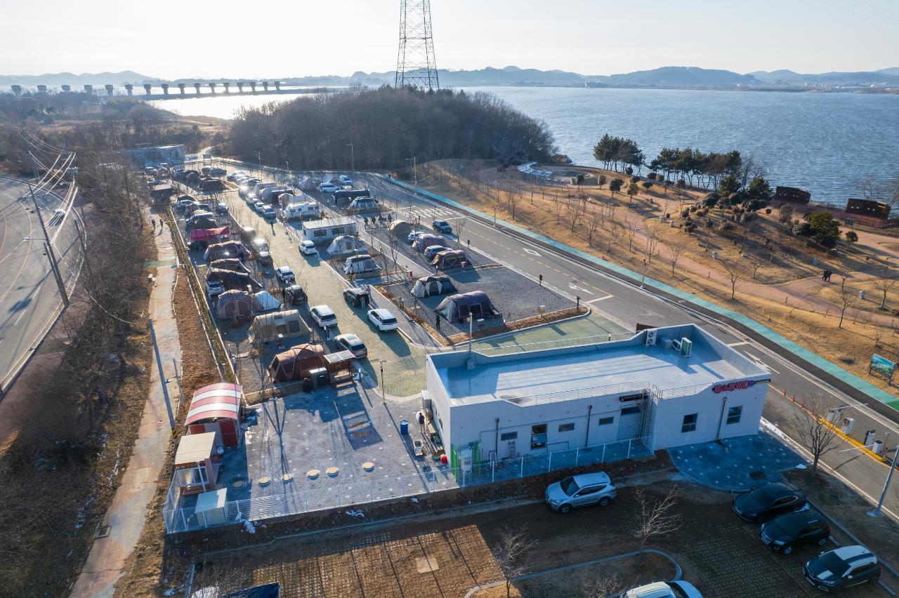 금강호캠핑장 드론사진