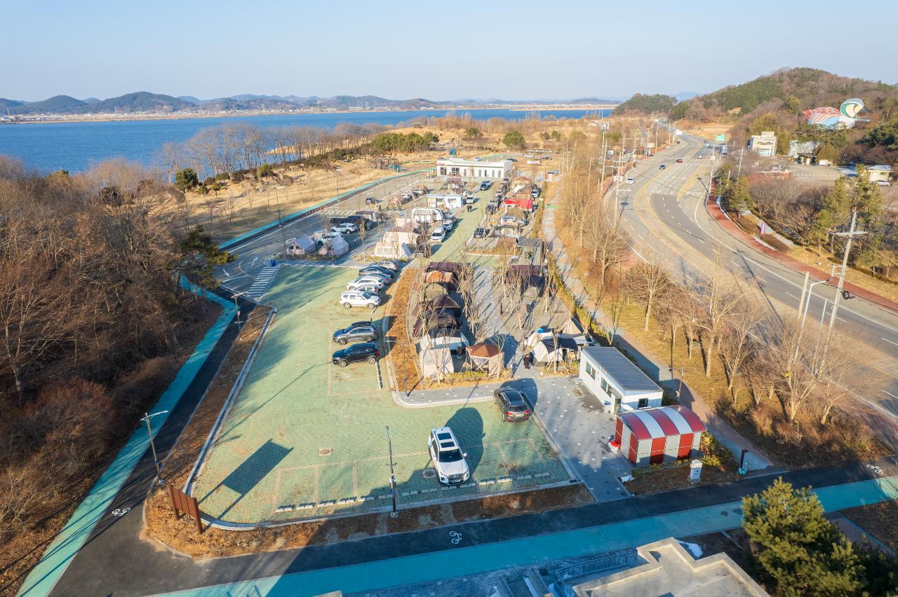 금강호캠핑장 드론사진