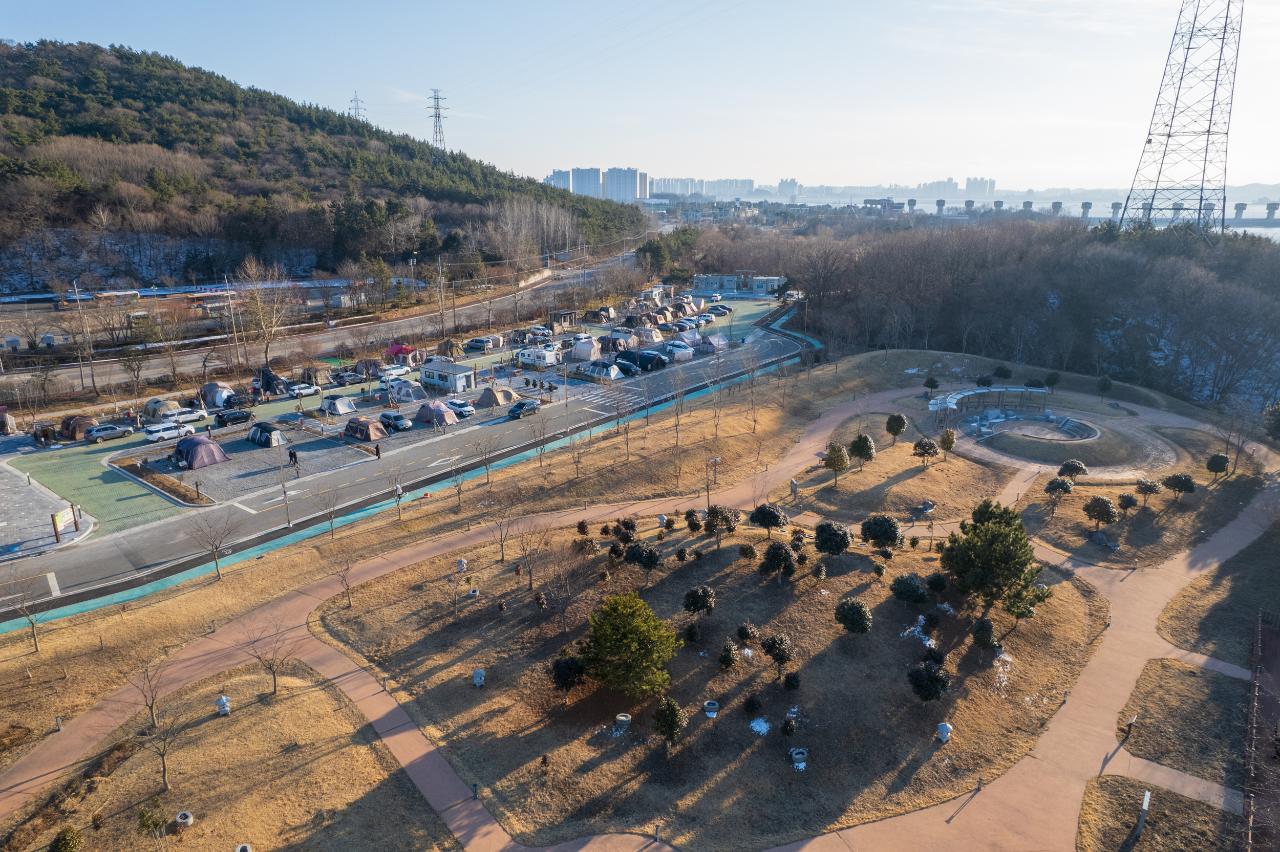 금강호캠핑장 드론사진