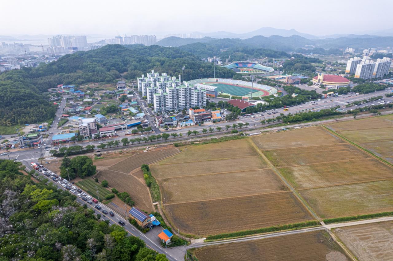 전북대병원예정지 드론사진