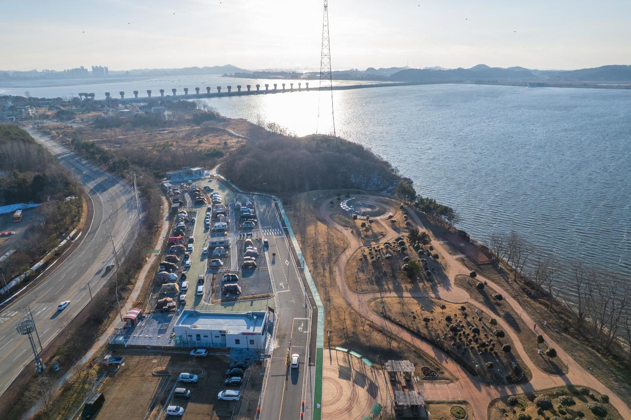 금강호캠핑장 드론사진