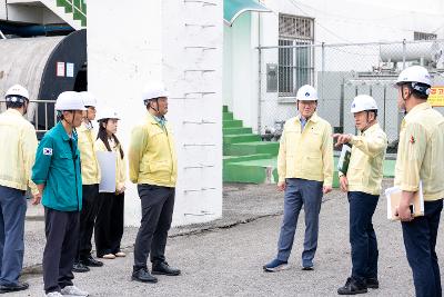 김재준 군산시장당선인 경포천배수펌프장 현장방문