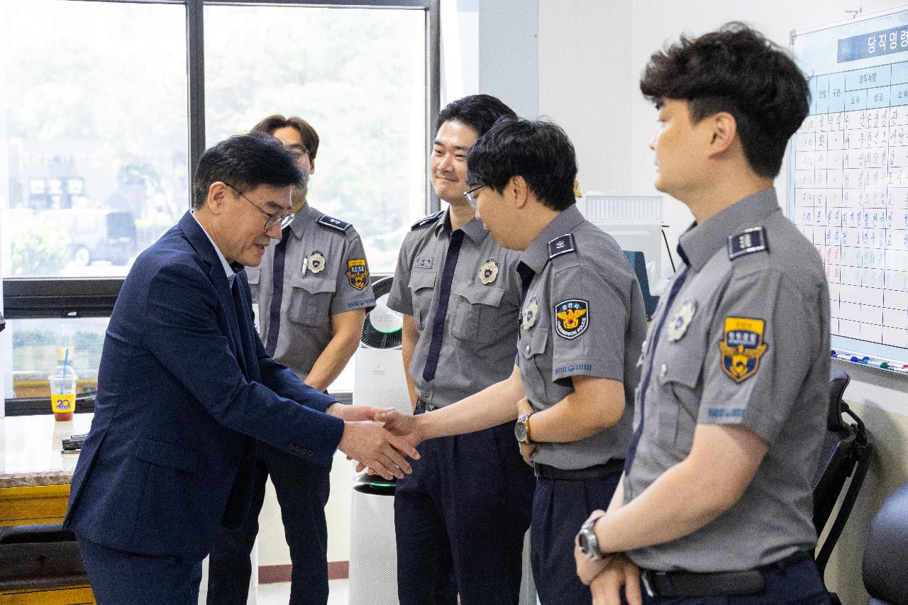 본청 현장 근로자 격려 방문