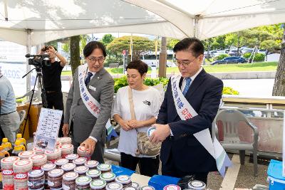 자매도시 김천시 방문 군산시 농특산물 교류 판매